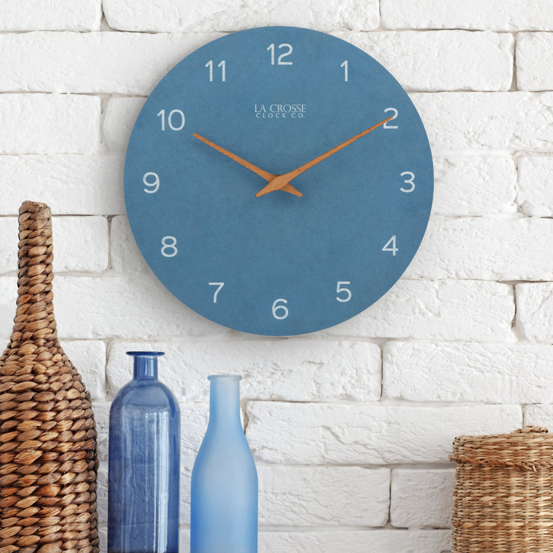 La Crosse Technology 12" Tahoe Blue Quartz Wall Clock & Reviews | Wayfair